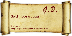 Góth Dorottya névjegykártya